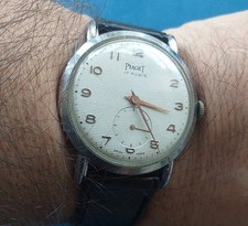 1950s Piaget Manual Wind Gents Watch. Original Box Working Serviced And Polished