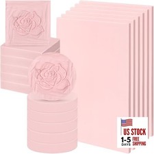 Innconee 18 Pcs Rubber Stamp Carving Blocks Linoleum Blocks 4"x6" and Pink