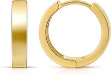 Gold Huggie Hoop Earrings for Women 14K Gold Plated, Small Hoop Earrings for Wom