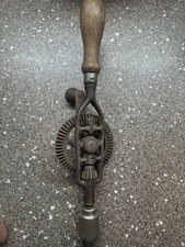 1930-40 Millers Falls No 85 Hand Drill Red Wheel USA Made Antique Eggbeater Tool