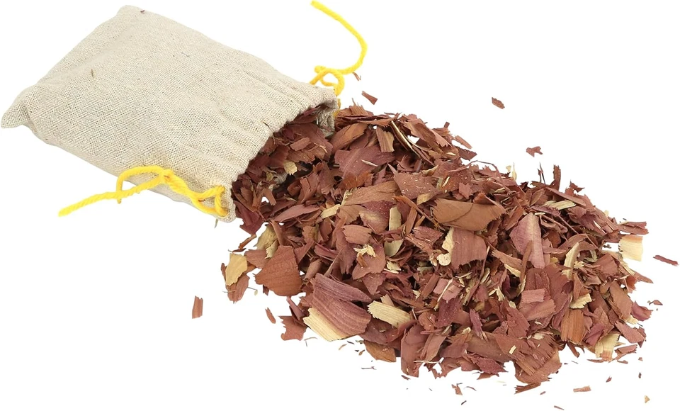 Paquete de 8 sobres aromáticos de madera de cedro 1 onza cierre de almacenamiento de ropa natural Foto 2 de 4