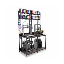 2025 Upgraded Dual 3D Printer Stand with Filament Storage Workstation, Extend...