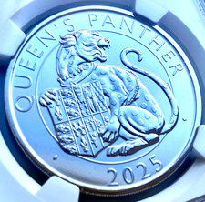 2025 £5 Tudor Beasts Queens Panther NGC MS67 DPL Coin Cu-Ni Britain Uncirculated