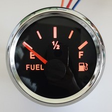 52mm 2 Fuel Level Gauge 0-90ohms Modification For Car Marine Atv Black Us Stock