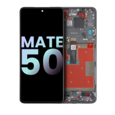 OLED Assembly With Frame For Huawei Mate 50 (Genuine OEM) (Black)