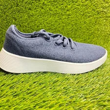 Allbirds Wool Runner Go Mens Size 8 Blue White Athletic Running Shoes Sneakers