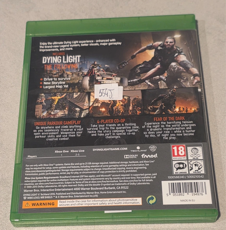 DYING LIGHT THE FOLLOWING ENHANCED EDITION MICROSOFT XBOX ONE (SERIES X) X7, photo 2 sur 3