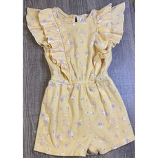 Modern Moments by Carter's Girls Yellow Floral Ruffle Romper Size 4T
