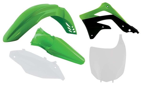 Rtech Plastikkit Passt An Kawasaki KX 450F ´12 GrüN/Weiß/Schwarz-image