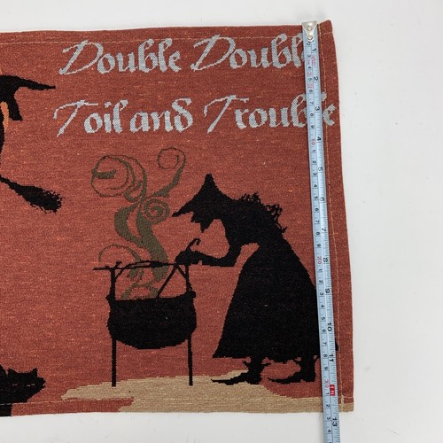Double Double Toil & Trouble Halloween Placemat Set of 4 Sam Hedaya 18.5"x13" - Picture 5 of 14