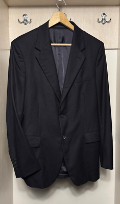 Prada Milano Navy Blue Lana Wool 2 piece suit for men's size 50R