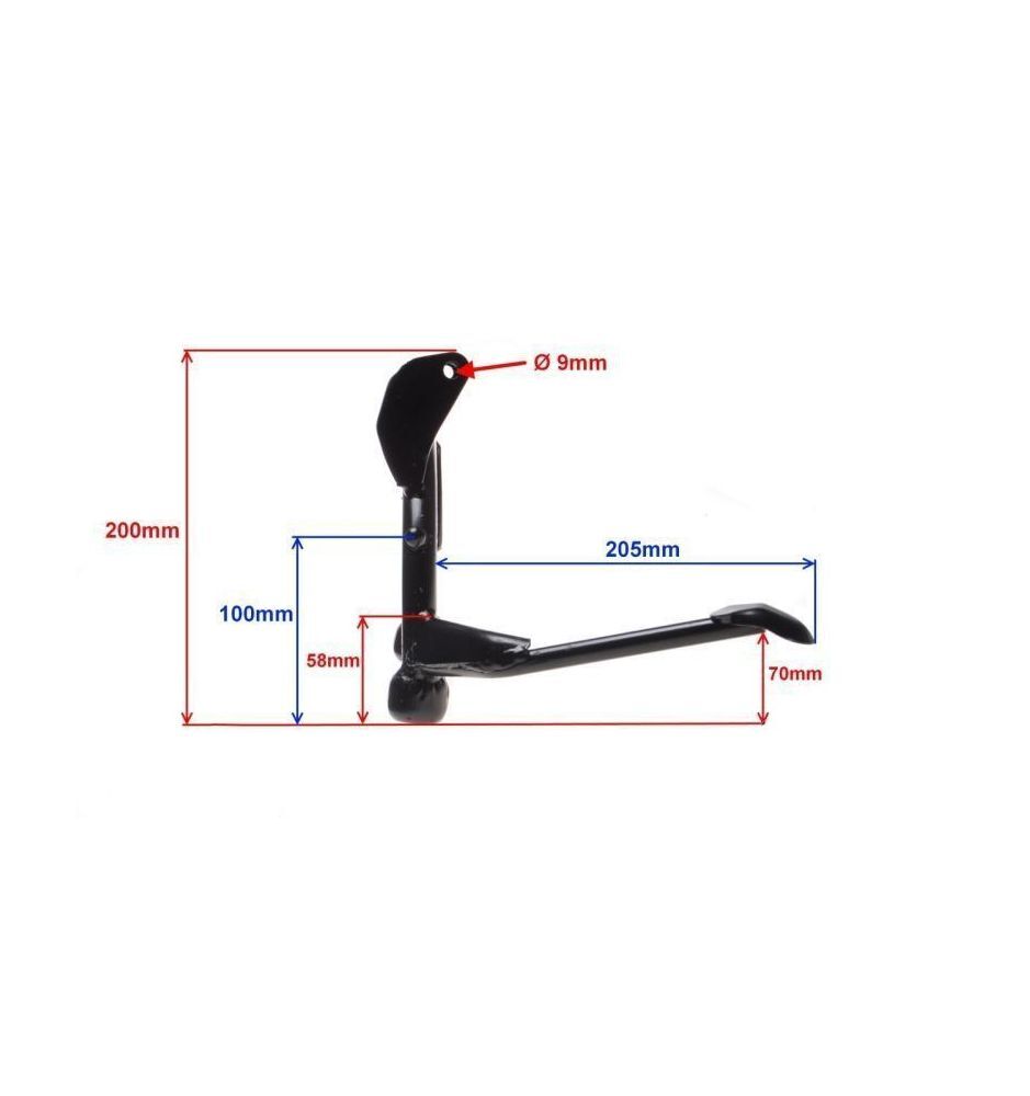 Support de béquille centrale renforcé pour scooter urbain finition époxy - 3