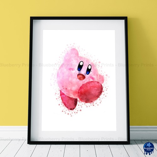 Spiro, Minecraft, Kirby Gaming Aquarell Splash Kinder Kunstdrucke - A5-A4-A3 - Bild 2 von 6