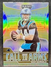 Sam Darnold 2021 Playoff Prizm Silver Call To Arms Panthers