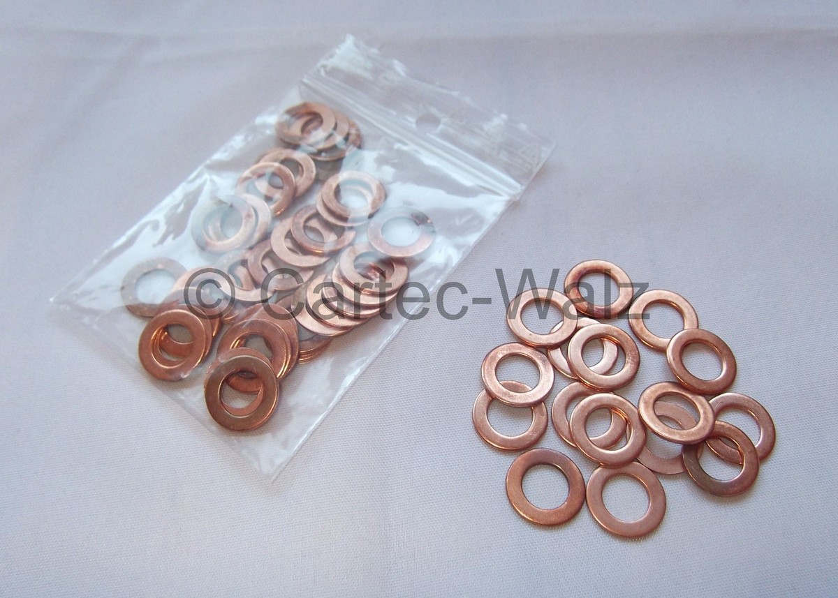 Guarnizioni In Rame DIN 7603, Forma C, 8 X 12 X 1,5 Pezzi, Numero