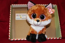 TY BEANIE BOOS SLICK THE FOX-9 1/2"-MEDIUM-2017-MWNMT-NICE GIFT