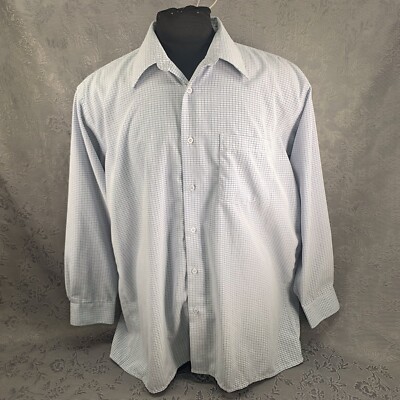 Bertelli Italy Long Sleeve Button Down Poly Blend- XL 17.5in Neck 54in Chest