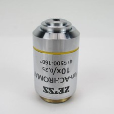 ZEISS PRIMO PLAN-ACHROMAT 10X/0.25 INFINITY MICROSCOPE OBJECTIVE 415500-1601