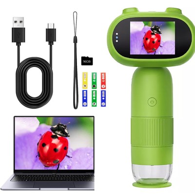 TOMLOV P30 Magnifier 1000X Digital Microscope Camera 2'' LCD 16MP 1080P Video 16G