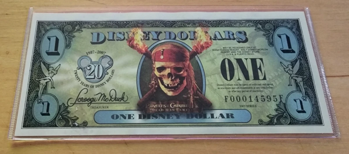 Pirates of the Caribbean Disney Dollars (1968-Now) | eBay