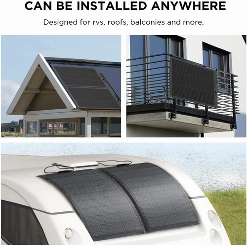 ECOFLOW 100W Flexible Solar Panel with High Efficiency Solar Modules, IP68 - Picture 8 of 16