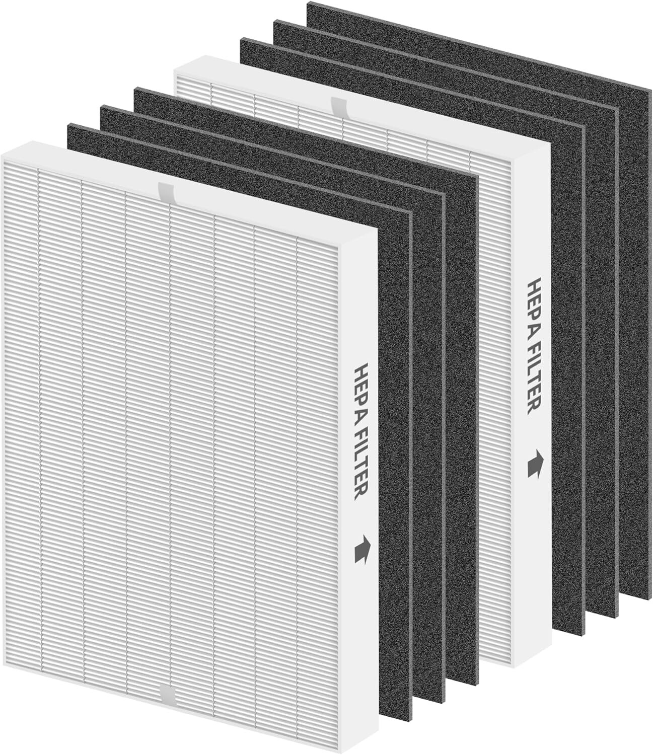 Airmega AP-1512HH & 200M Replacement Filter Kit – 2 HEPA + 6 Carbon Pre-Filters