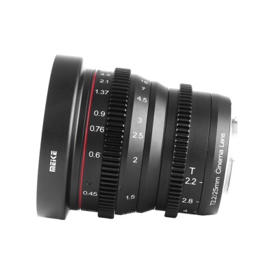 Meike 25mm T2.2 Large Aperture Manual Focus Prime Cinema Lens for Sony E-mount