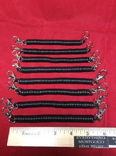 8 PC SPRING COIL STRETCH CLIP CLAW CLASP RETRACTABLE BUNGEE KEYCHAIN SPIRAL CORD