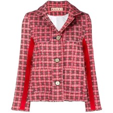 Marni Multicolor Plaid Tweed Jacket It38