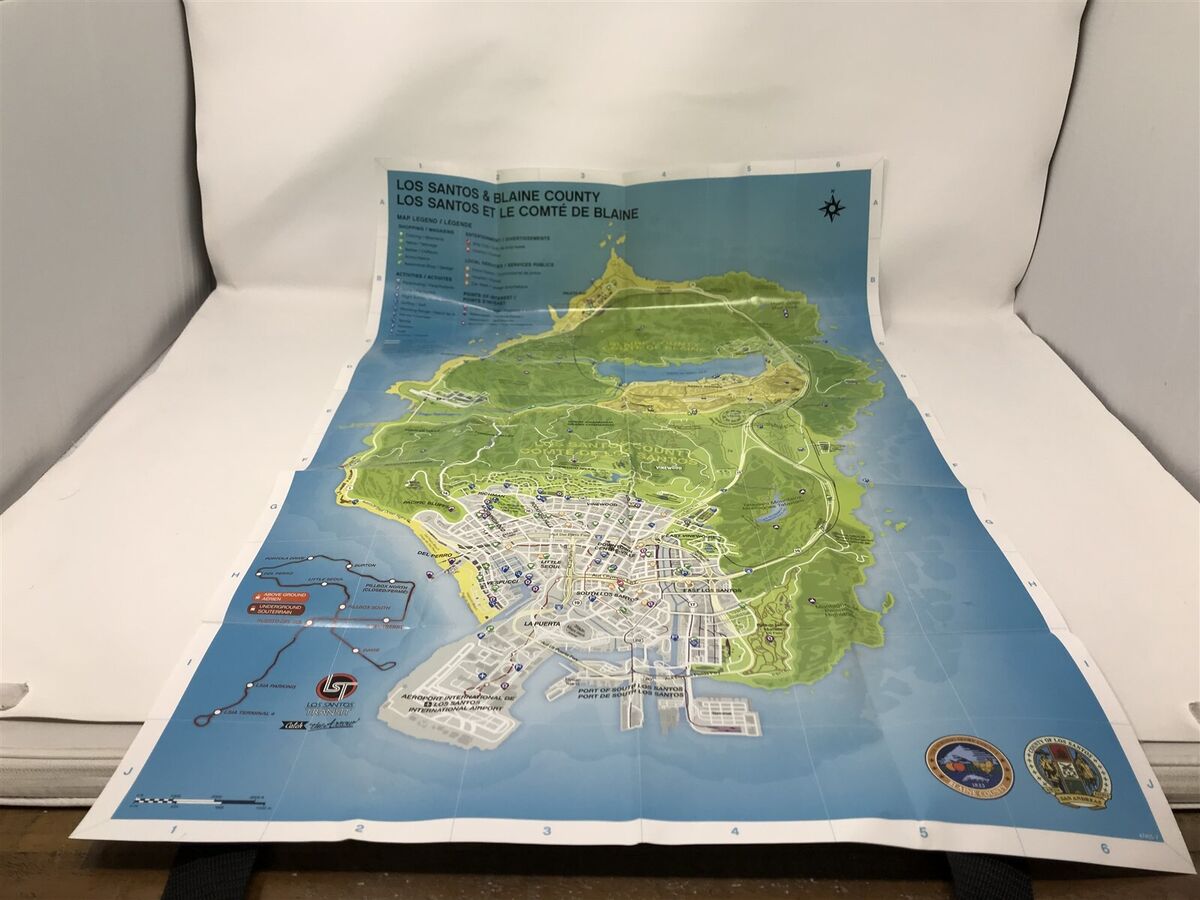 Mapa Gta 5 Ps3 Los Santos Original Grand Theft Auto V