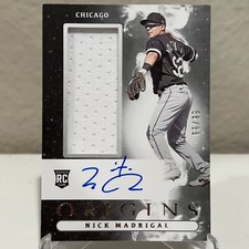 2021 Panini Chronicles Origins Rookie Jumbo Material Auto RC /99 Nick Madrigal