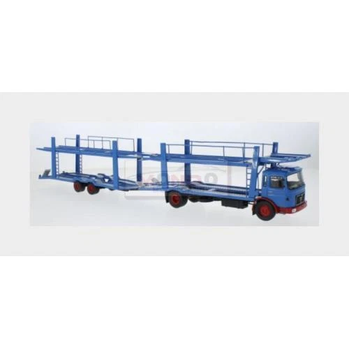 1:43 IXO Man 19.320 Truck Car Transporter 1970 Blue Red TTRX034 - Immagine 2 di 2