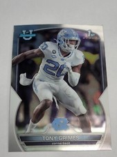 2022 Bowman U Chrome - Tony Grimes - North Carolina Tar Heels - 1st Chrome - #75