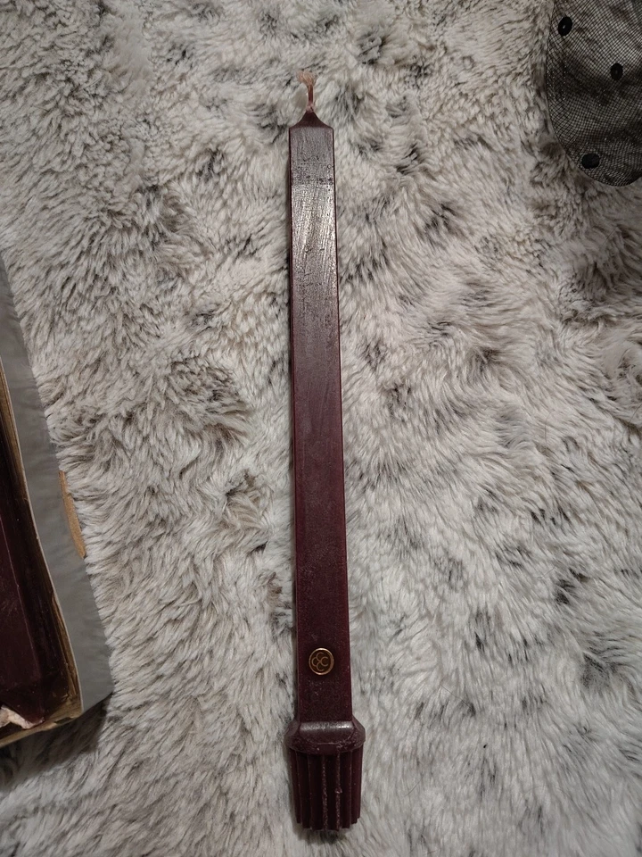 复古 PartyLite 10 英寸栗色无香晚餐蜡烛 6 包方形美国 MULBERRY — 第 2/4 张图片