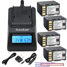 Kastar Battery LCD Fast Charger for BN-VF823  JVC GZ-HM1AC GZ-HM1S GZ-HM1SEK