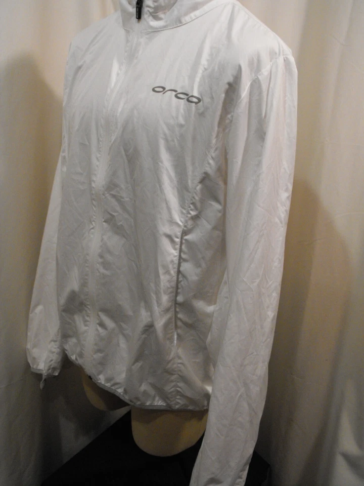 Chaqueta cortavientos ORCA blanca para hombre XL manga larga súper ligera Foto 4 de 4