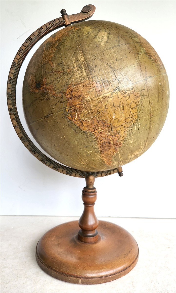 1930s TERRESTRIAL GLOBE by C.S. Hammond New York antique 12 inches