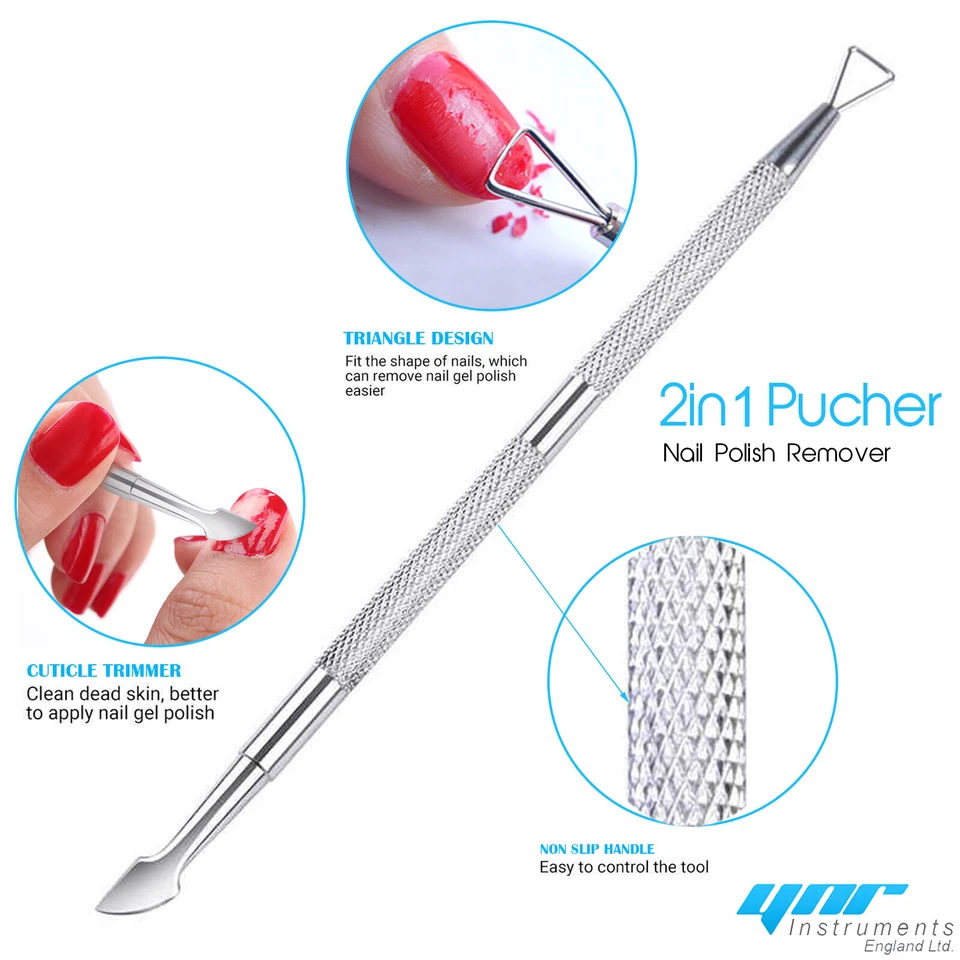 UV Gel Polish Remover TRIANGLE STICK Manicure Nail Art Tool Pusher Scraper Steel