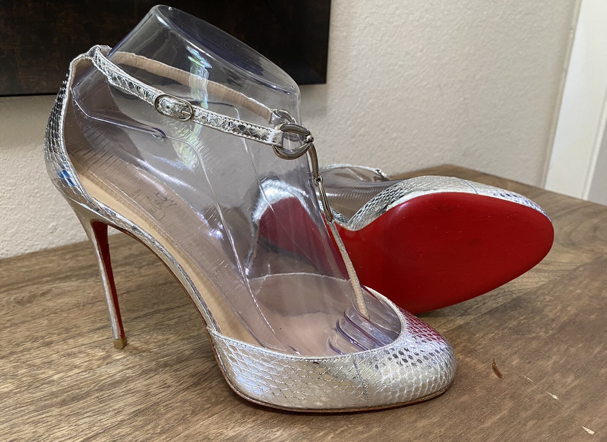 Christian Louboutin - silver…♡ Miss Z - 100 mm Pumps - Laminated nappa leather - Silver