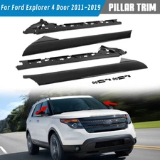 1Pair Inner & Outer Windshield A Pillar Molding Trim For Ford Explorer 2011-2019