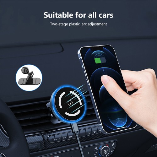 15W Magnetic Car Phone Holder Wireless Charger For MagSafe iPhone16/15/14Pro Max - Picture 14 of 19