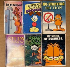 Lot of 6 Vintage Paws Mead Garfield Notebook Unused Jim Davis FREE USA SHIPPING