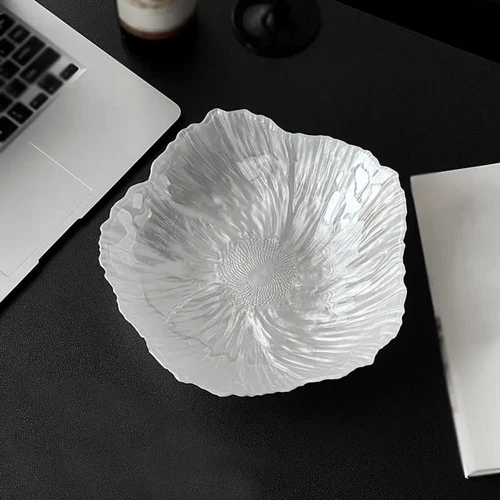 Versatile Art Glass Bowl Crystal Glass Dessert Dish Modern Candy Tray Snack* - Picture 6 of 21