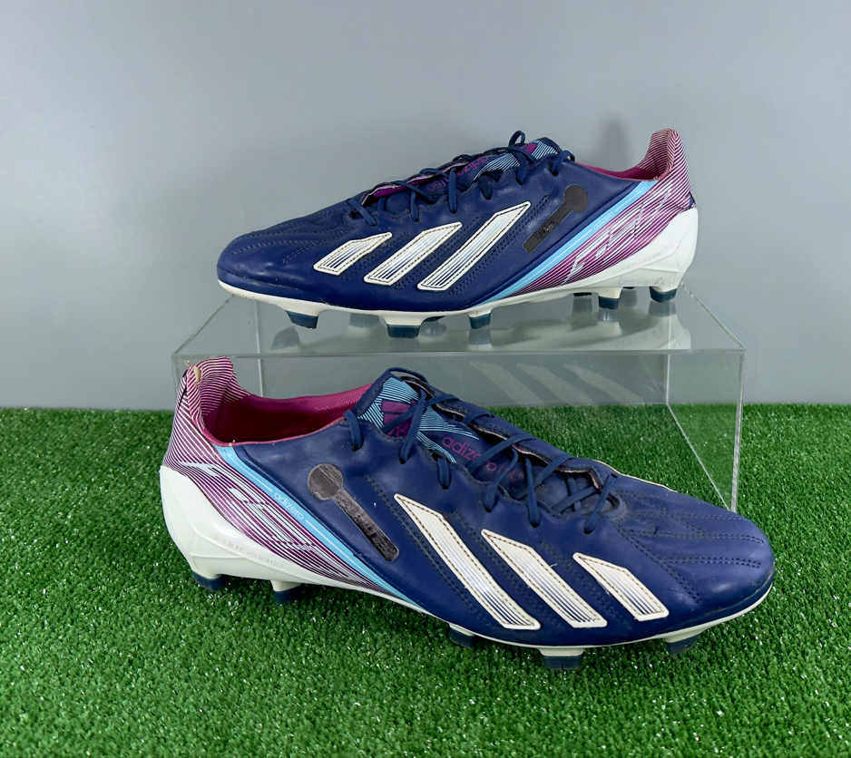 Adidas F50 Adizero FG Leather G65304 Elite US11 UK10.5 Blue boots
