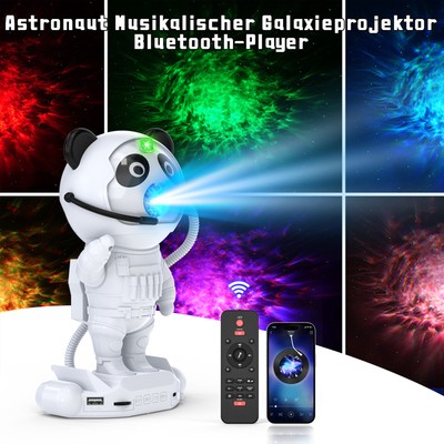 Weltraumpandas Projector Galaxy Starry Nachtlicht  LED Lamp Bluetooth Musik DE