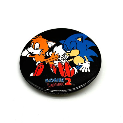 Sonic The Hedgehog 2 Sega Enterprises LTD Sneeze Segasonic Pin Button 1990