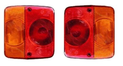 2 x Rückleuchte inkl. Leuchtmittel Rücklicht Anhänger PKW Rücklicht 12V E11 StVO