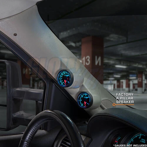 GlowShift Bronceado Doble Calibre 52mm Pilar Pod con Orificio de Altavoz para 07-13 GMC Sierra Foto 3 de 4