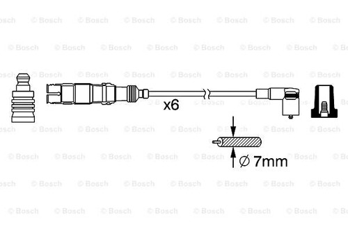 BOSCH Ignition Leads Cables SET Fits FORD Galaxy MPV VW Passat 2.8L 1991-2000 - Picture 6 of 6