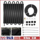<!--F#f_0-->10 Row 6 AN Transmission Engine Oil Cooler Kit Radiator with Hose Mounting Kit (For: Holden)<!--F/-->